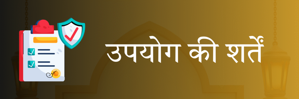 उपयोग की शर्तें